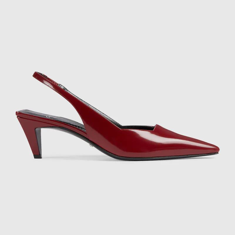 Giày Gucci Slingback Pump Nữ Đỏ