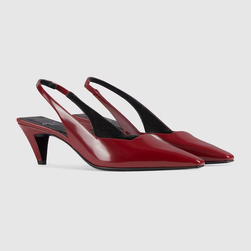 Giày Gucci Slingback Pump Nữ Đỏ