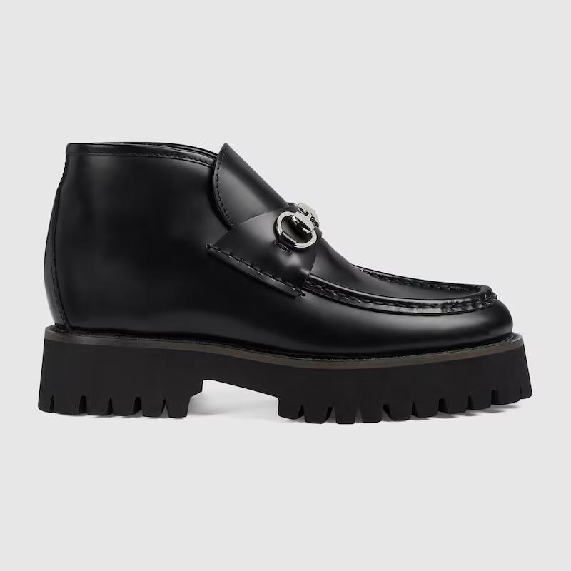 Giày Gucci Ankle Boot With Horsebit Nữ Đen