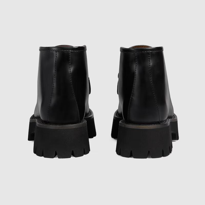 Giày Gucci Ankle Boot With Horsebit Nữ Đen