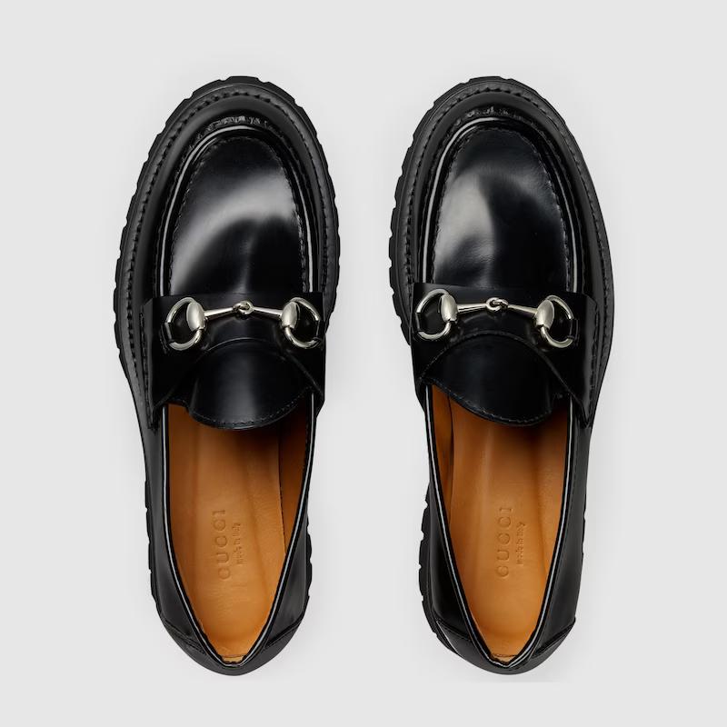 Giày Gucci Loafer With Horsebit Nữ Đen