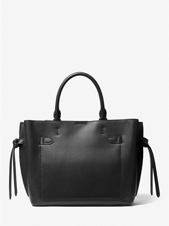 Túi Michael Kors Hamilton Legacy Large Leather Belted Satchel Nữ Đen