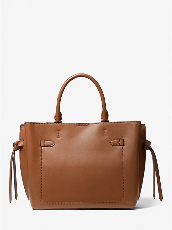 Túi Michael Kors Hamilton Legacy Large Leather Belted Satchel Nữ Nâu