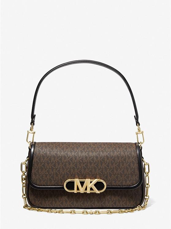 Túi Michael Kors Parker Medium Logo Shoulder Bag Nữ Nâu Đen