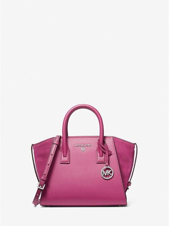 Túi Michael Kors Avril Small Leather Top-Zip Satchel Nữ Hồng