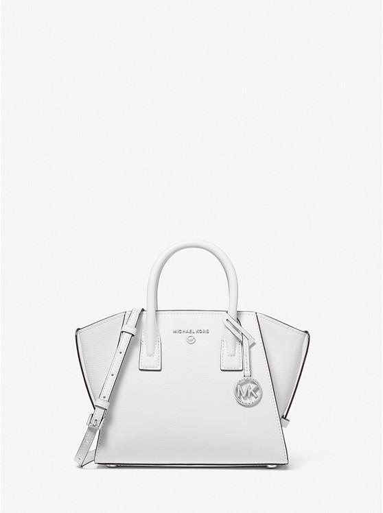 Túi Michael Kors Avril Small Leather Top-Zip Satchel Nữ Trắng