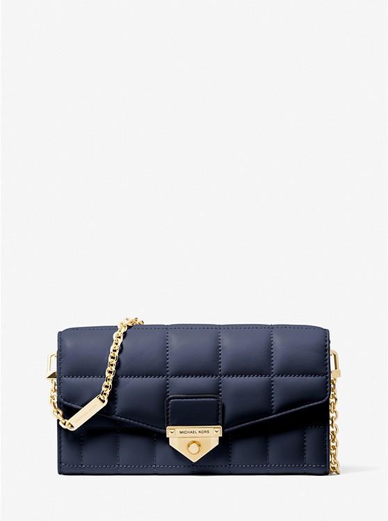 Túi Michael Kors Soho Large Quilted Leather Convertible Shoulder Bag Nữ Xanh Navy