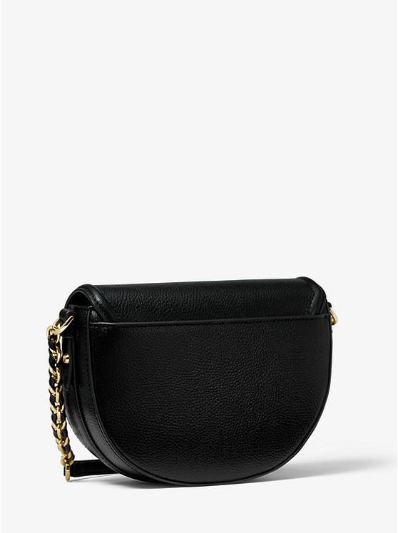 Túi Michael Kors Jet Set Medium Pebbled Leather Half Dome Crossbody Nữ Đen