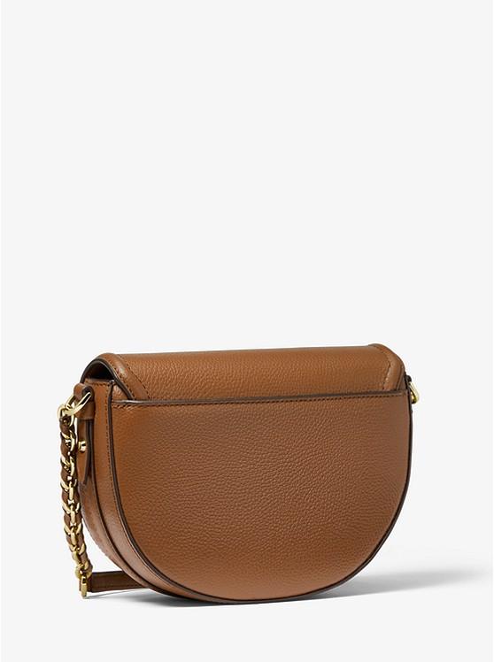 Túi Michael Kors Jet Set Medium Pebbled Leather Half Dome Crossbody Nữ Nâu