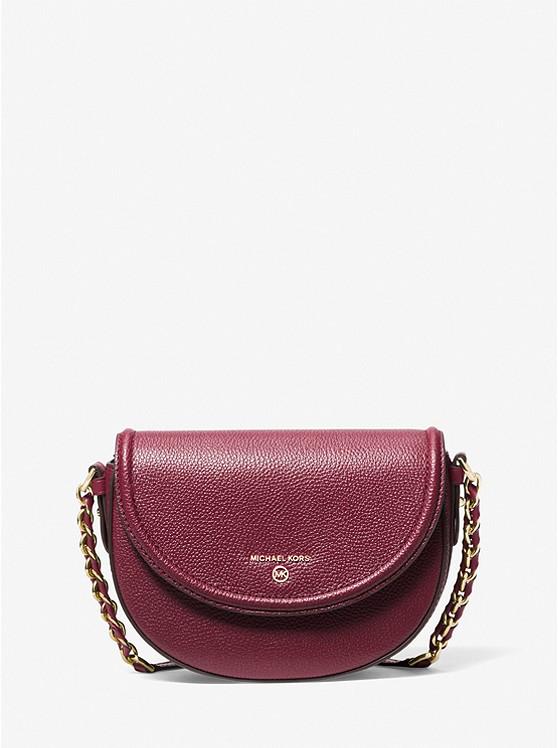 Túi Michael Kors Jet Set Medium Pebbled Leather Half Dome Crossbody Nữ Đỏ