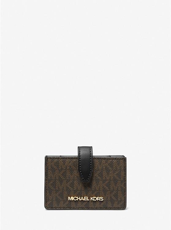 Túi Michael Kors Jet Set Medium Logo Accordion Card Case Nữ Đen