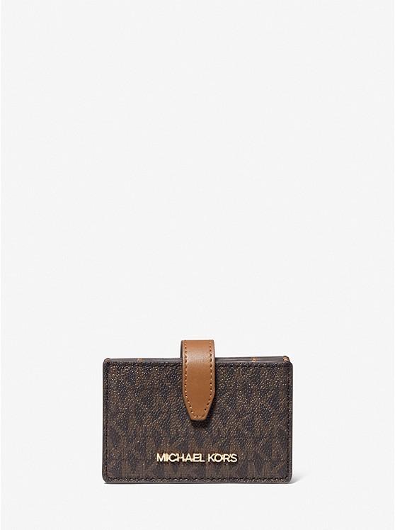 Túi Michael Kors Jet Set Medium Logo Accordion Card Case Nữ Nâu