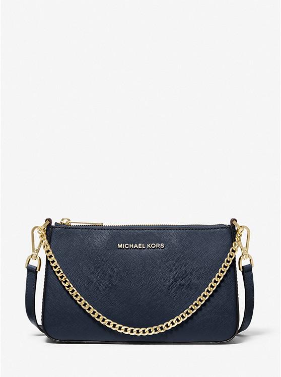 Túi Michael Kors Jet Set Medium Saffiano Leather Crossbody Bag Nữ Xanh Navy