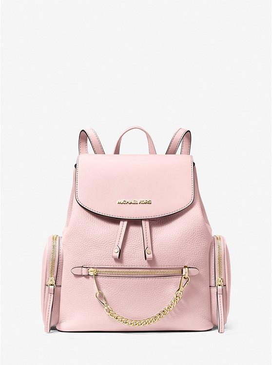 Túi Michael Kors Jet Set Medium Pebbled Leather Backpack Nữ Hồng