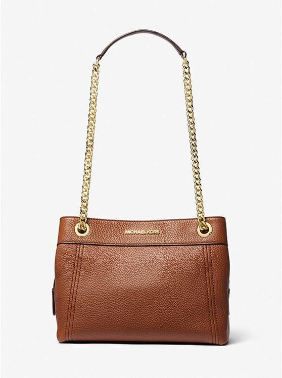 Túi Michael Kors Jet Set Medium Pebbled Leather Chain Shoulder Bag Nữ Nâu