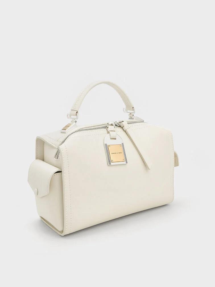 Túi Charles & Keith Austen Top Handle Bag Nữ Trắng