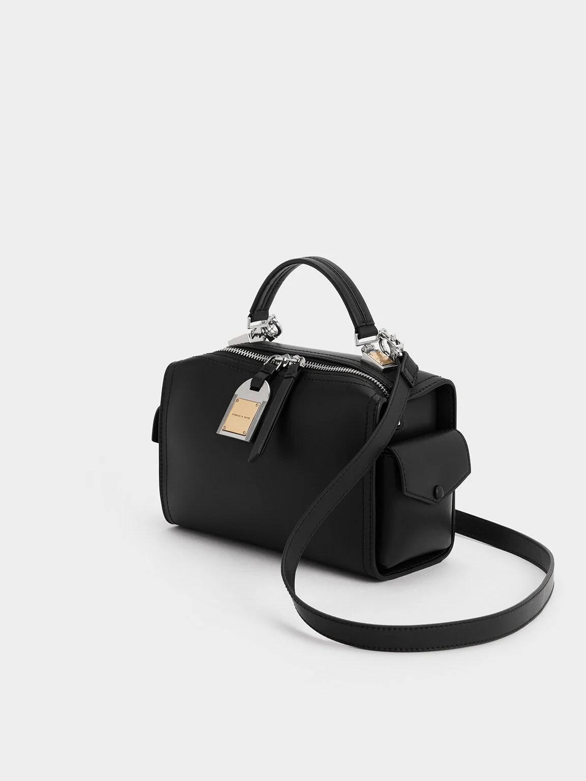 Túi Charles & Keith Austen Top Handle Bag Nữ Đen