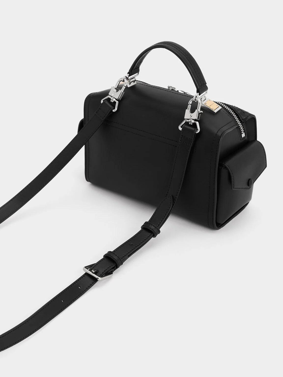 Túi Charles & Keith Austen Top Handle Bag Nữ Đen