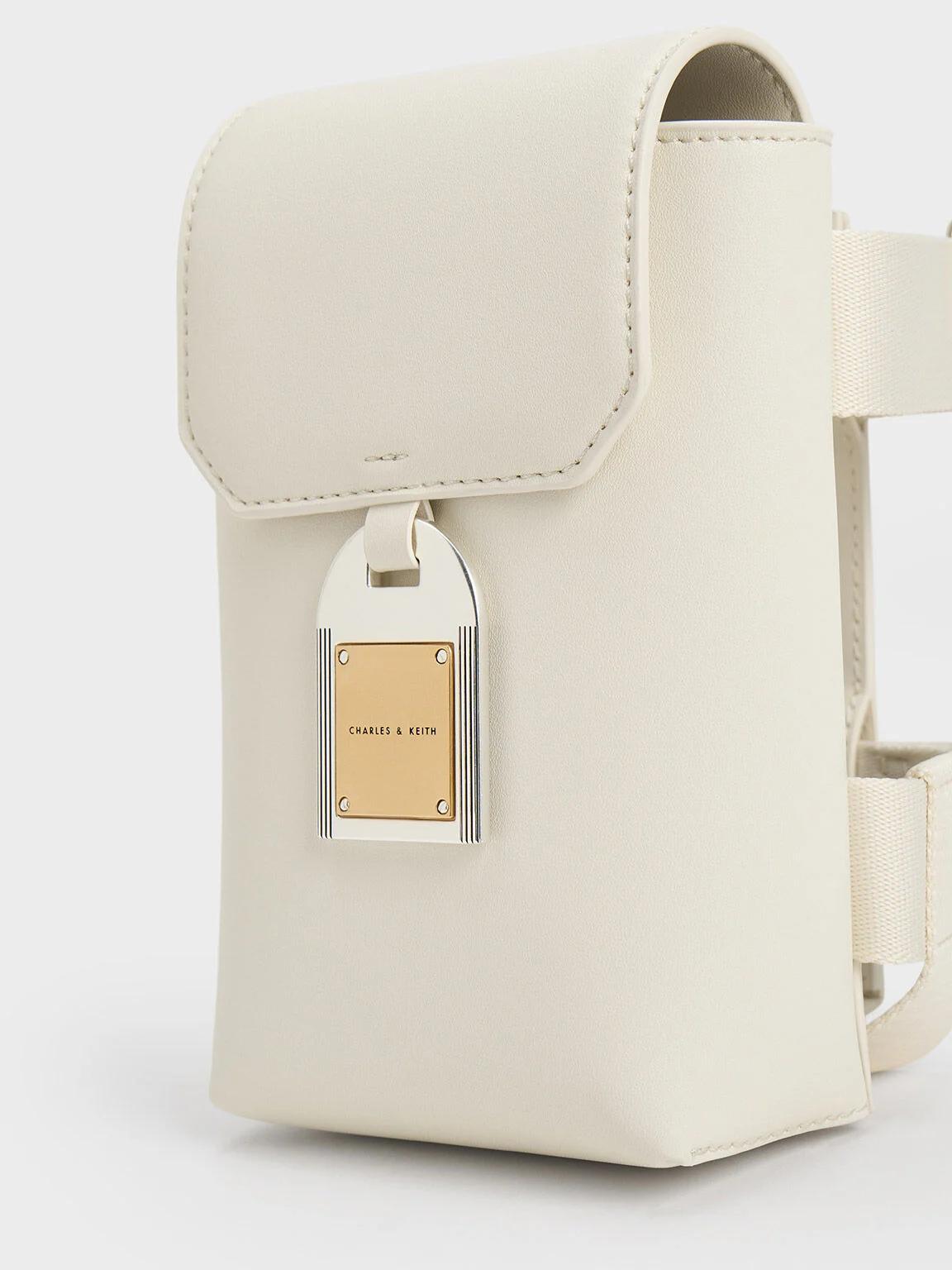 Túi Charles & Keith Austen Tumbler Crossbody Bag Nữ Trắng