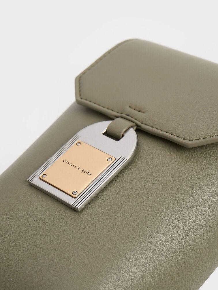 Túi Charles & Keith Austen Tumbler Crossbody Bag Nữ Khaki