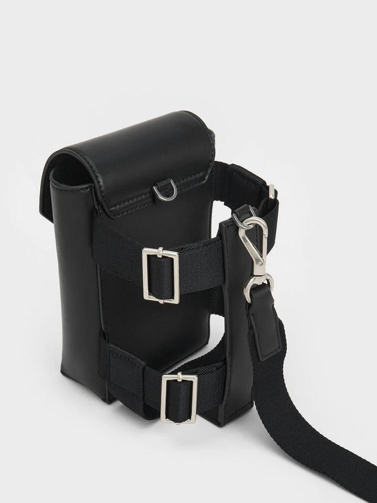 Túi Charles & Keith Austen Tumbler Crossbody Bag Nữ Đen