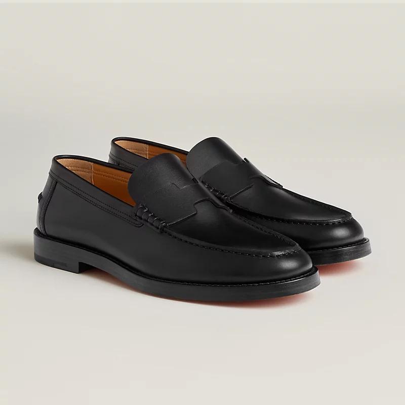 Giày Hermes Charrette Loafer Nam Đen