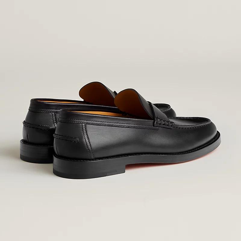 Giày Hermes Charrette Loafer Nam Đen