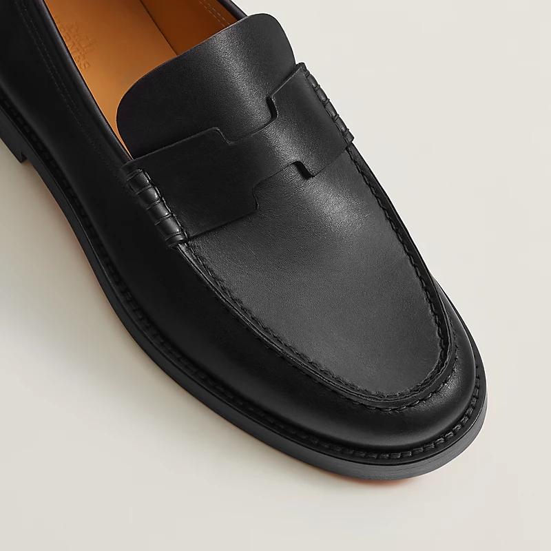 Giày Hermes Charrette Loafer Nam Đen