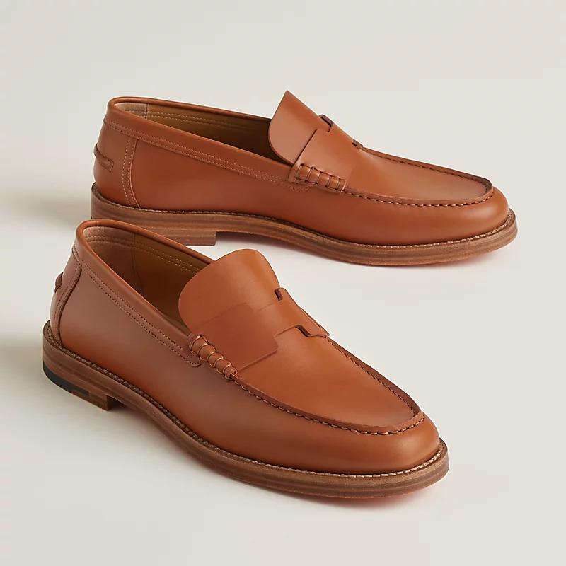 Giày Hermes Charrette Loafer Nam Nâu