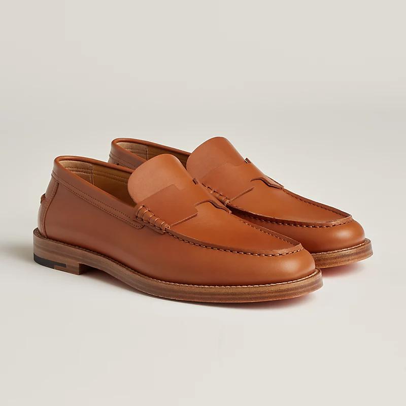 Giày Hermes Charrette Loafer Nam Nâu