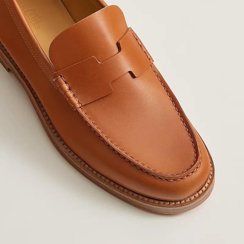 Giày Hermes Charrette Loafer Nam Nâu