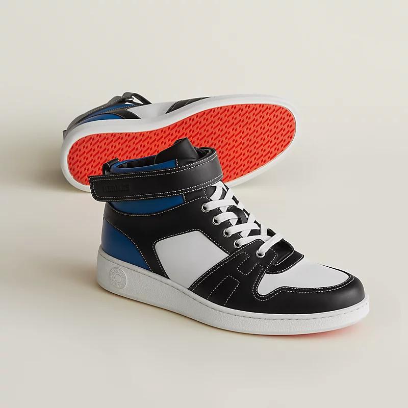 Giày Hermes Freestyle Sneaker Nam Đen Trắng