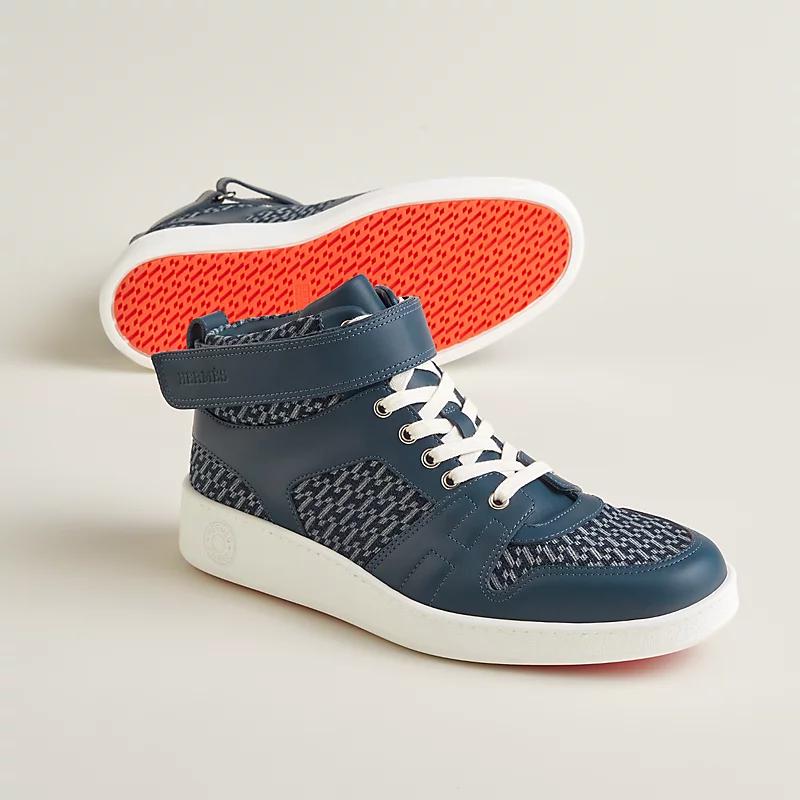 Giày Hermes Freestyle Sneaker Nam Xanh Navy