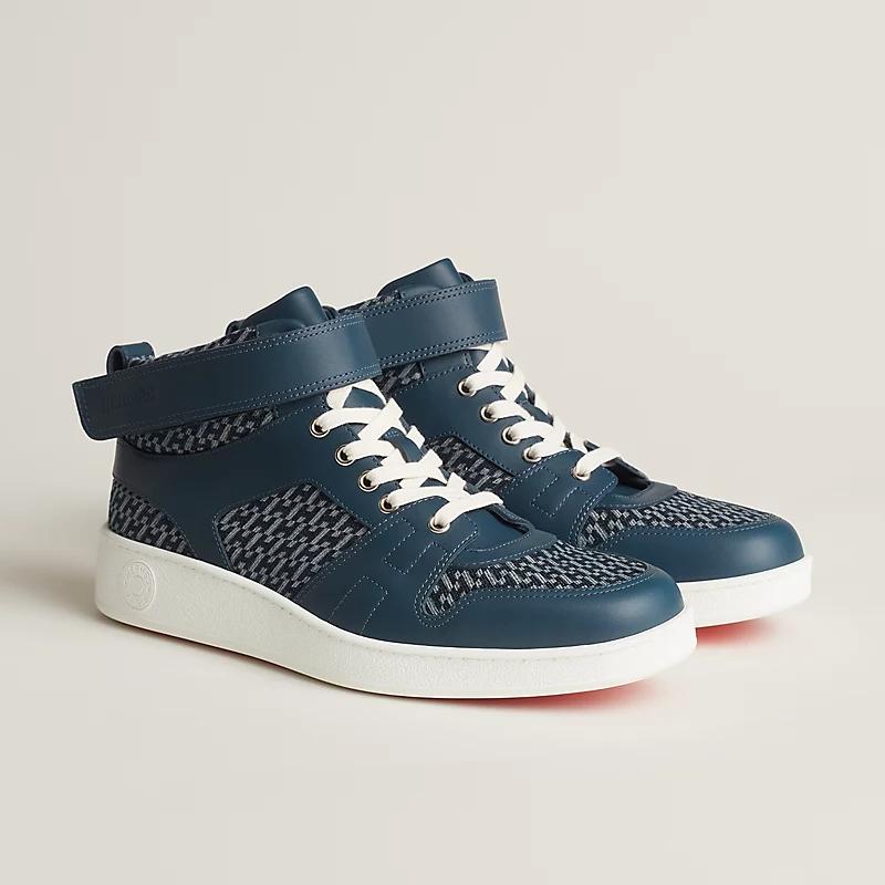 Giày Hermes Freestyle Sneaker Nam Xanh Navy