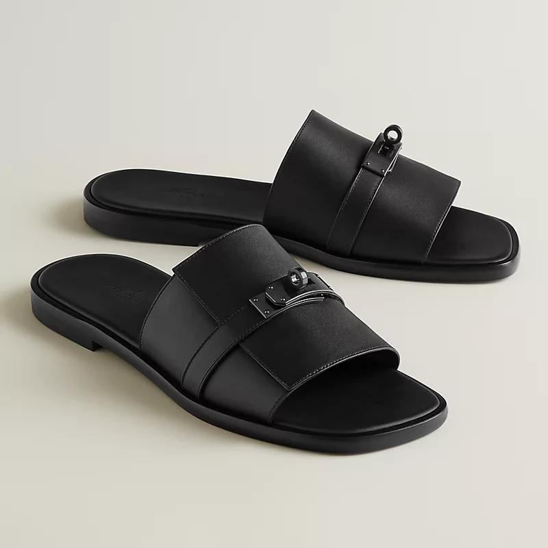 Giày Hermes Gabriel Sandal Nam Đen