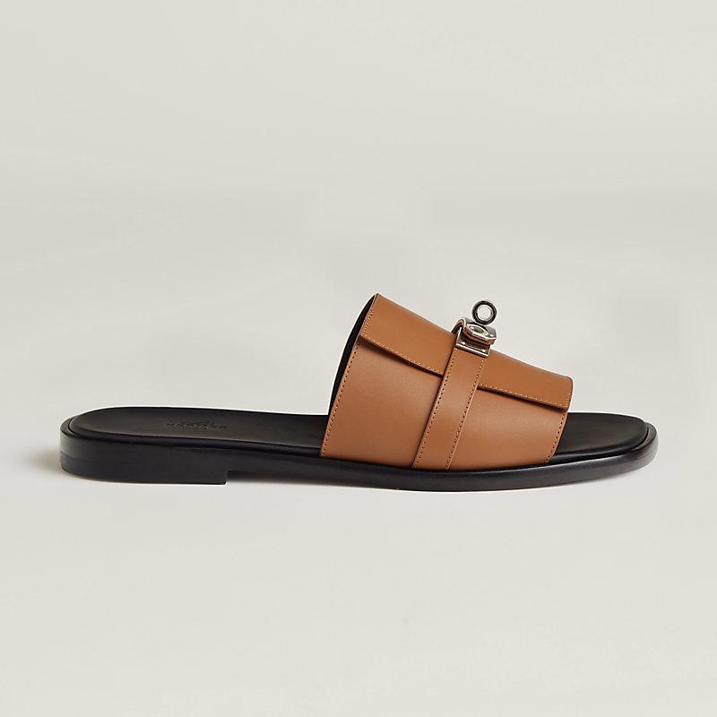 Giày Hermes Gabriel Sandal Nam Nâu Đen