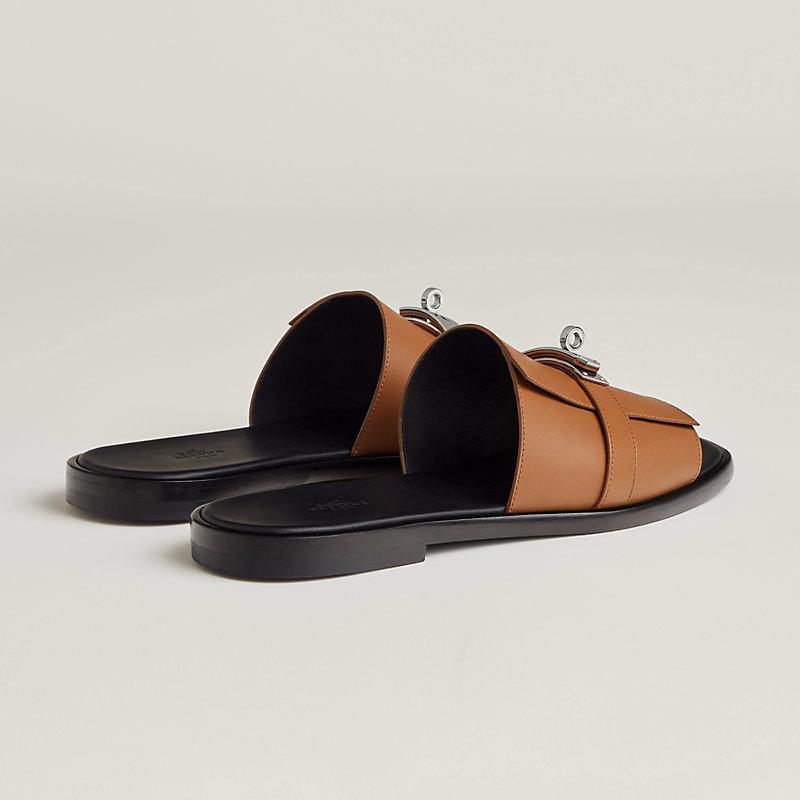 Giày Hermes Gabriel Sandal Nam Nâu Đen