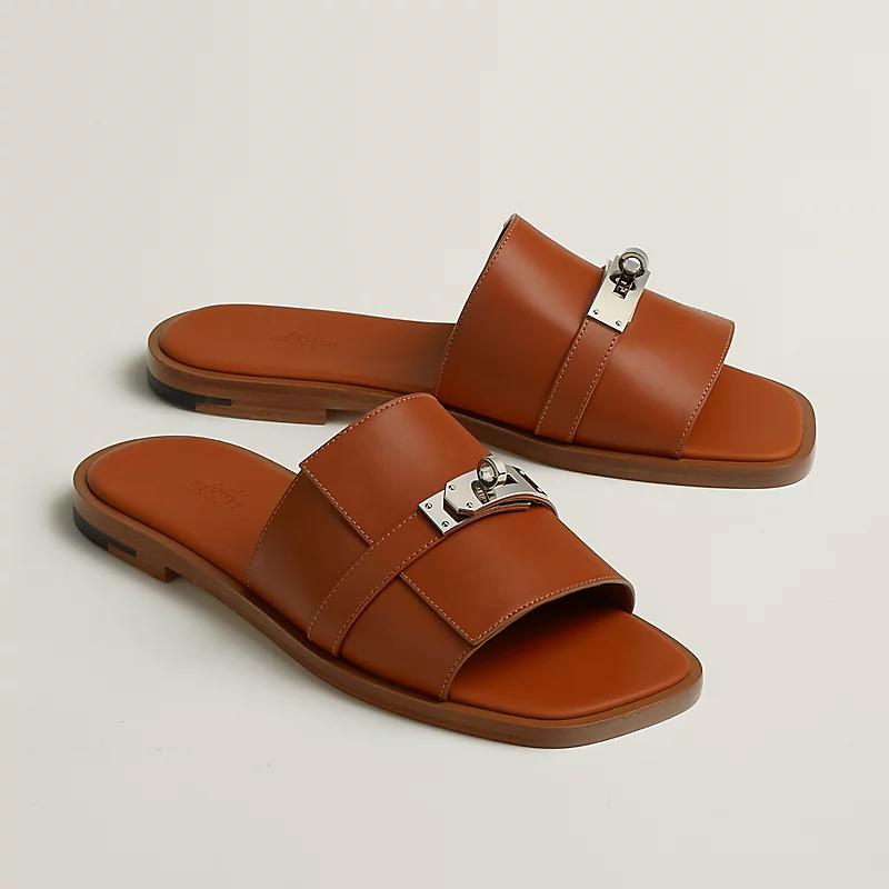 Giày Hermes Gabriel Sandal Nam Nâu