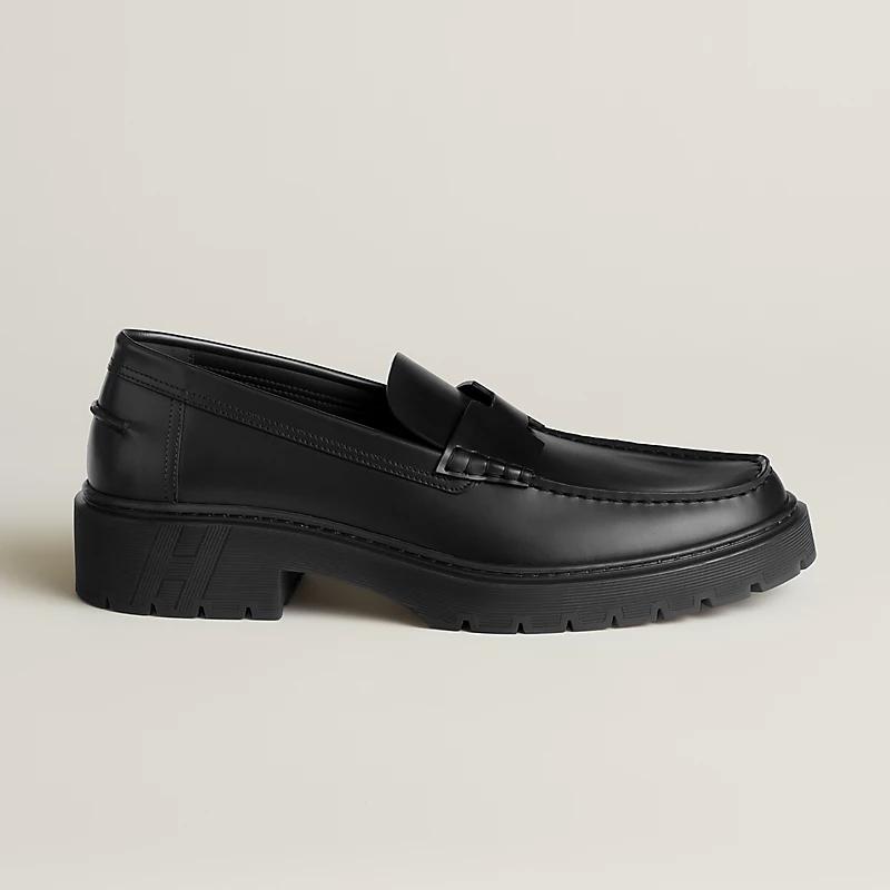 Giày Hermes Gentle Loafer Nam Đen