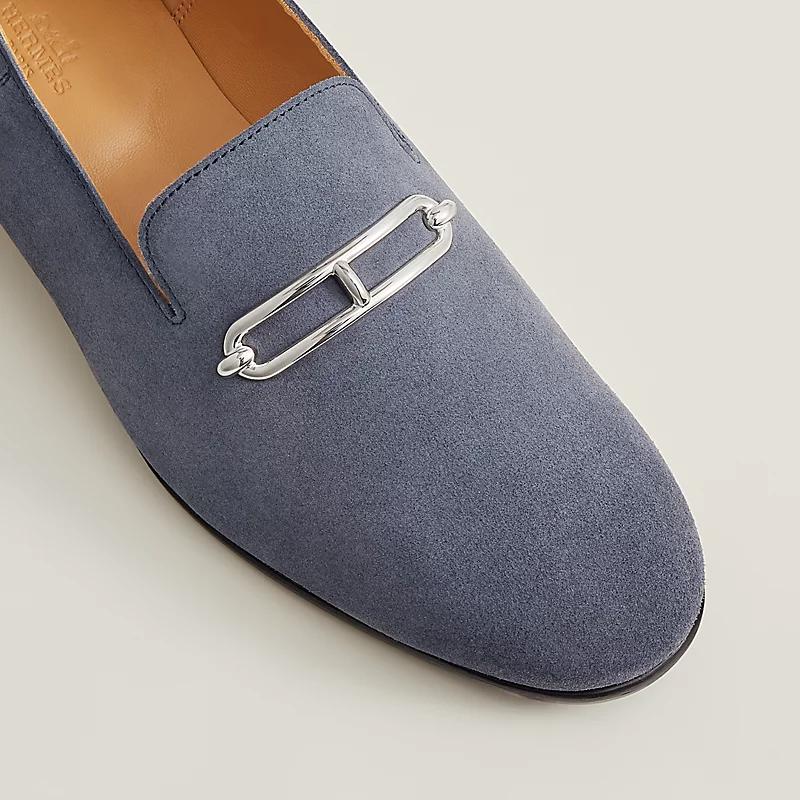 Giày Hermes Gentleman Loafer Nam Xanh Dương