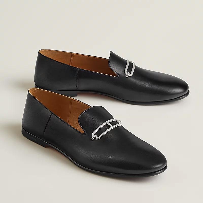 Giày Hermes Gentleman Loafer Nam Đen