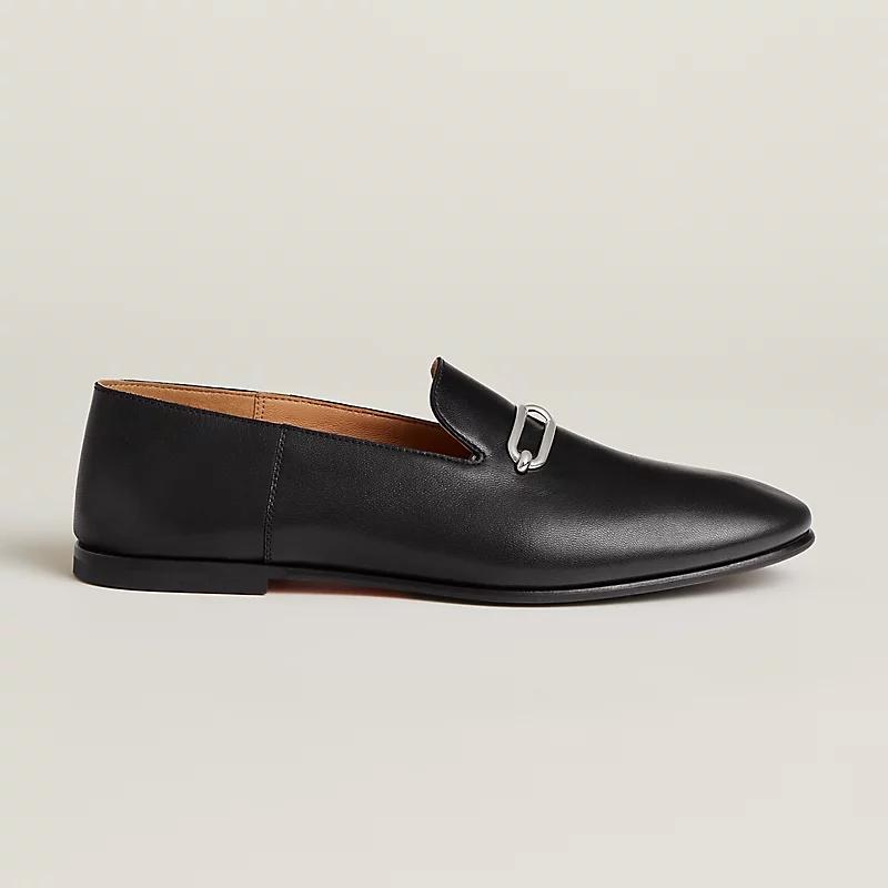 Giày Hermes Gentleman Loafer Nam Đen