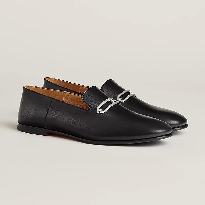 Giày Hermes Gentleman Loafer Nam Đen