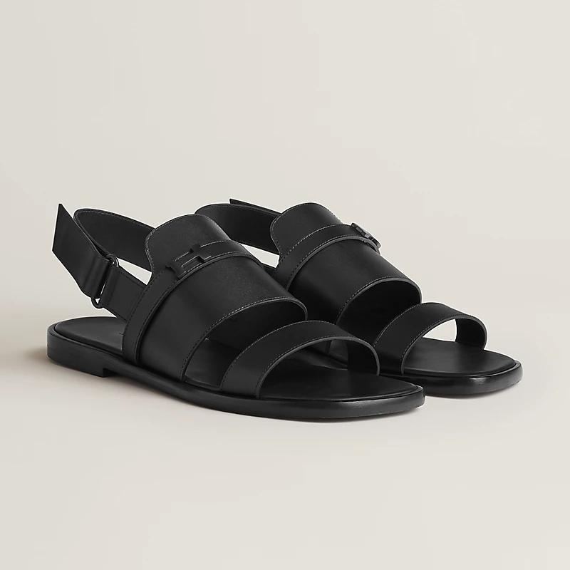 Giày Hermes Giacomo Sandal Nam Đen