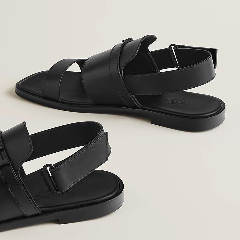 Giày Hermes Giacomo Sandal Nam Đen