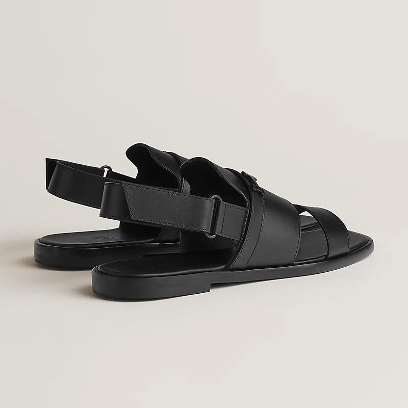 Giày Hermes Giacomo Sandal Nam Đen