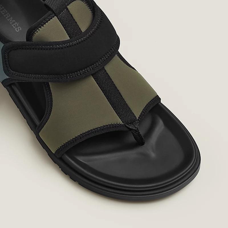 Giày Hermes Giorno Sandal Nam Đen