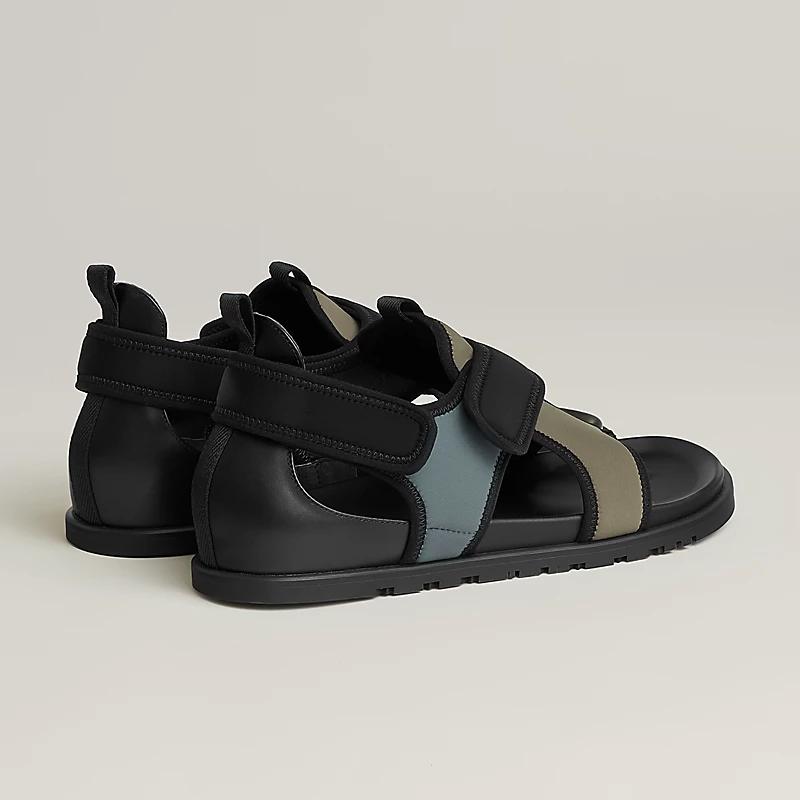 Giày Hermes Giorno Sandal Nam Đen