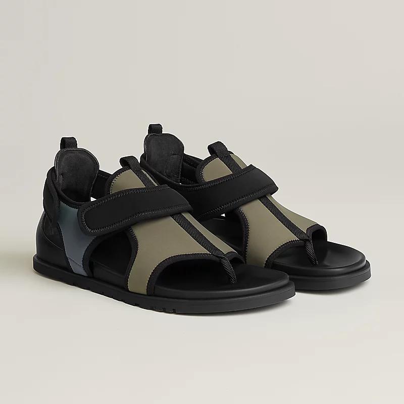 Giày Hermes Giorno Sandal Nam Đen