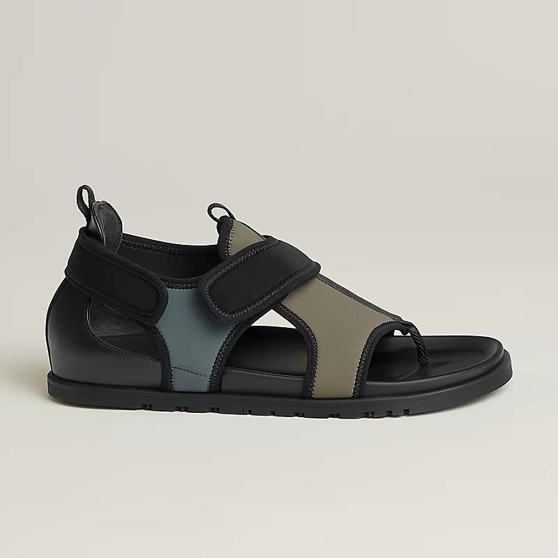 Giày Hermes Giorno Sandal Nam Đen